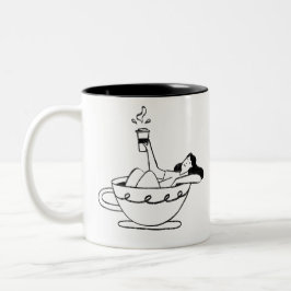 Friends bring happiness into your life zweifarbige tasse