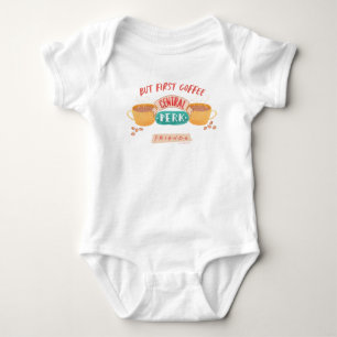 FRIENDS™ But First Coffee - Central Perk Baby Strampler