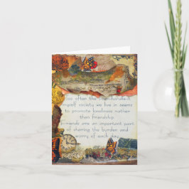 Friends Butterflies Blume Mixed Media Collage Karte