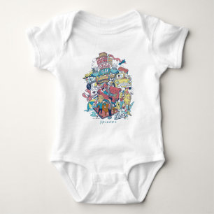 FRIENDS™   Cartoon Collage Baby Strampler