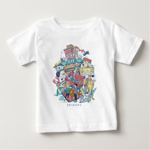FRIENDS™ Cartoon Collage Baby T-shirt