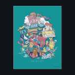 FRIENDS™ | Cartoon Collage Postkarte<br><div class="desc">Mit dieser aufregenden "Friends"-TV-Show-Grafik, die Ihre Lieblingsfiguren und Ikonen in einem ansprechenden Cartoon-Stil präsentiert, können Sie sich eine Touch Nostalgie und Spaß in Ihrem Raum verschaffen. Dieses charmante Kunstwerk vereint das Wesen der geliebten Sitcom und zeigt Ross, Rachel, Monica, Chandler, Joey und Phoebe in spielerischen Posen, umgeben von klassischen "Friends"-Icons...</div>