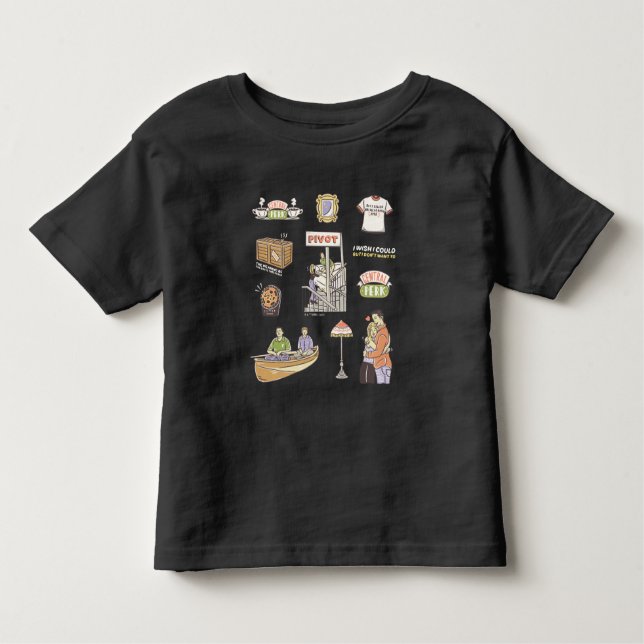 FRIENDS™ | Cartoon Icons 2 Kleinkind T-shirt (Vorderseite)