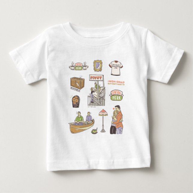 FRIENDS™ | Cartoon Icons Baby T-shirt (Vorderseite)