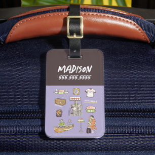 FRIENDS™   Cartoon Icons Gepäckanhänger