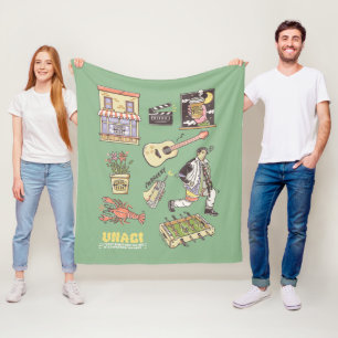 FRIENDS™   Cartoon Icons Grafik Fleecedecke