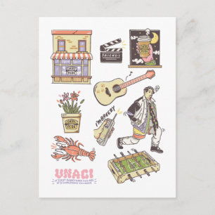 FRIENDS™   Cartoon Icons Grafik Postkarte