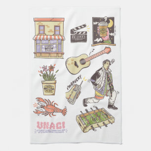 FRIENDS™   Cartoon Icons Grafische Darstellung Geschirrtuch