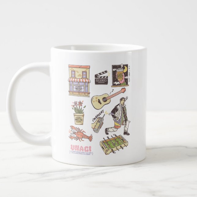 FRIENDS™ | Cartoon Icons Grafische Darstellung Jumbo-Tasse (Links)