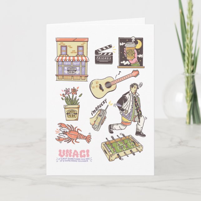 FRIENDS™ | Cartoon Icons Grafische Darstellung Karte (Vorderseite)