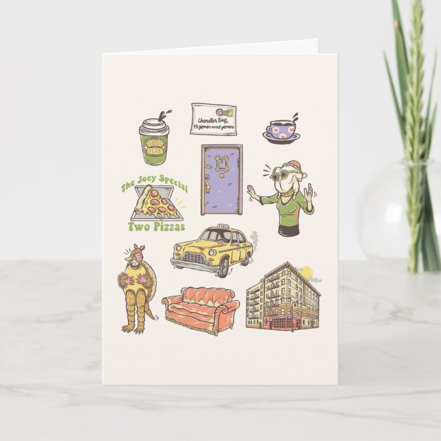 FRIENDS™ | Cartoon Icons Grafische Darstellung Karte (Vorderseite)