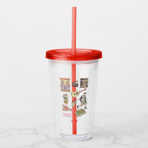 FRIENDS™   Cartoon Icons Graphic Acryltrinkbecher