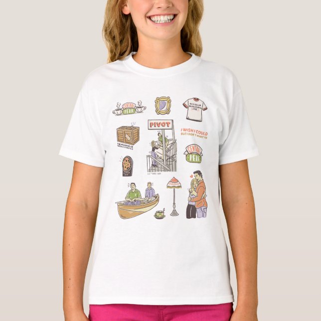 FRIENDS™ | Cartoon Icons T-Shirt (Vorderseite)