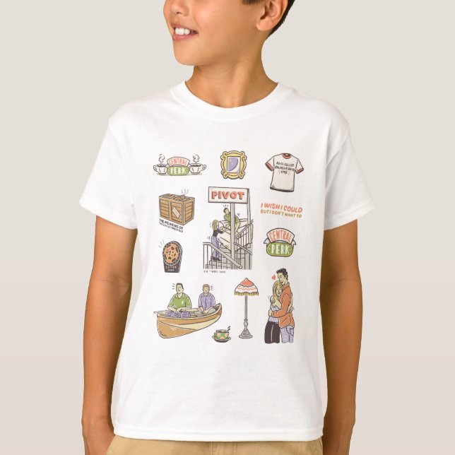 FRIENDS™ | Cartoon Icons T-Shirt (Vorderseite)