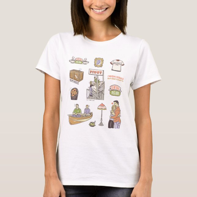 FRIENDS™ | Cartoon Icons T-Shirt (Vorderseite)