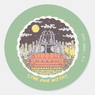 FRIENDS™   CARTOON RUNDER AUFKLEBER