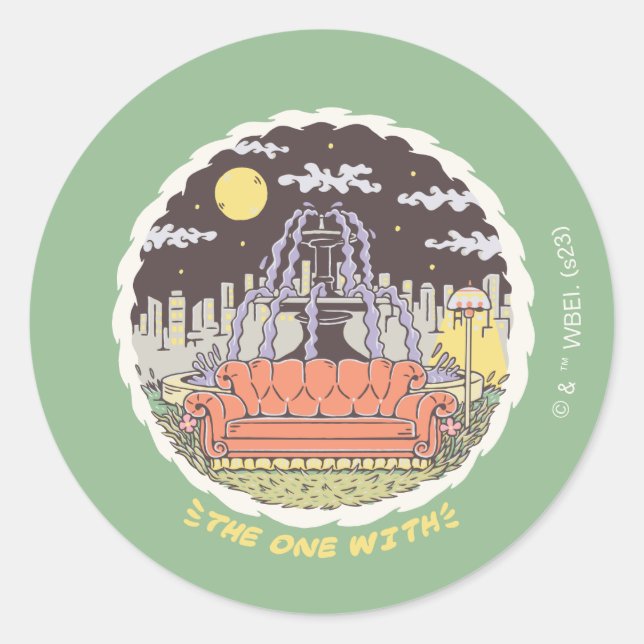 FRIENDS™ | CARTOON RUNDER AUFKLEBER (Vorderseite)