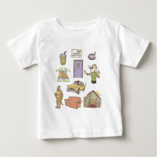 FRIENDS™   Cartoon-Symbole Grafik 1 Baby T-shirt