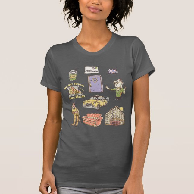 FRIENDS™ | Cartoon-Symbole Grafik 2 T-Shirt (Vorderseite)
