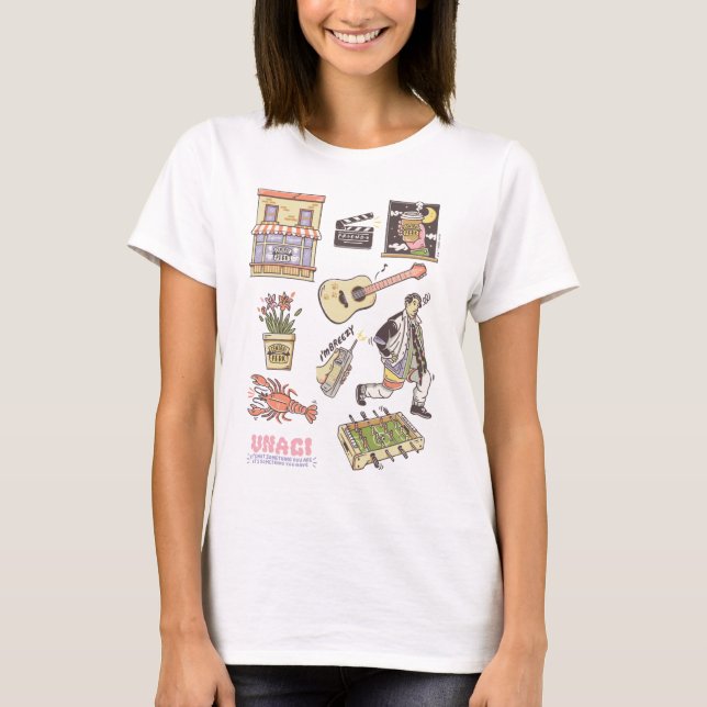 FRIENDS™ | Cartoon-Symbole Grafik 3 T-Shirt (Vorderseite)