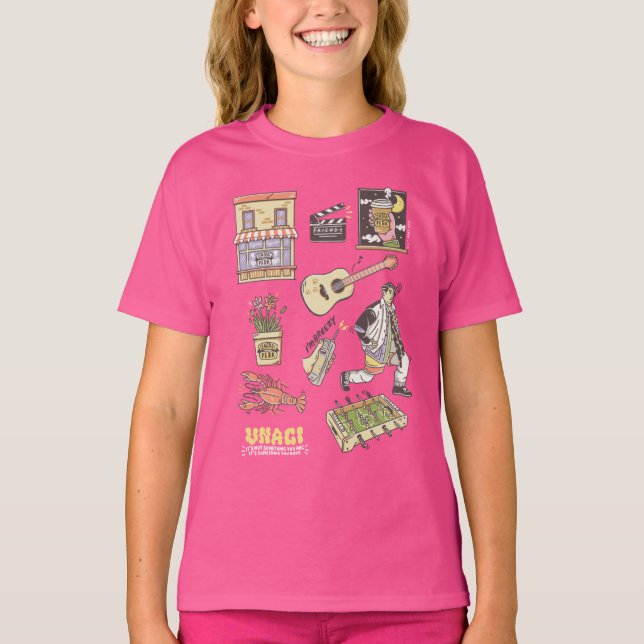 FRIENDS™ | Cartoon-Symbole Grafik 4 T-Shirt (Vorderseite)