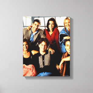 FRIENDS™ Cast sitzt in Monicas Wohnung Leinwanddruck