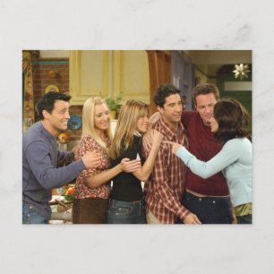 FRIENDS™ Cast Thanksgiving-Gruppenumarmung Einladungspostkarte