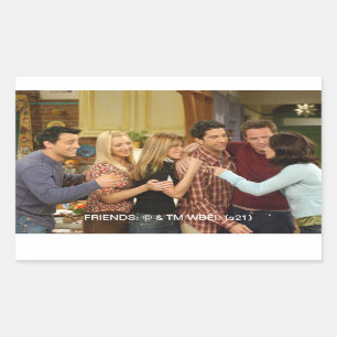 FRIENDS™ Cast Thanksgiving-Gruppenumarmung Rechteckiger Aufkleber