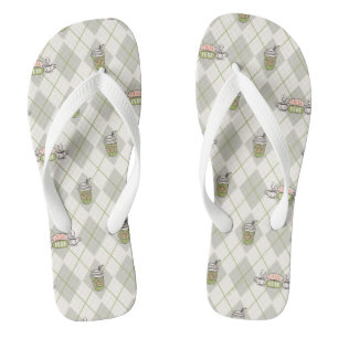 FRIENDS™ Central Perk Argyle-Muster Flip Flops