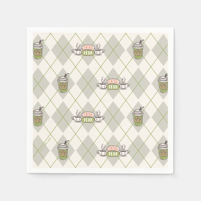 FRIENDS™  | Central Perk Argyle-Muster Serviette (Vorderseite)