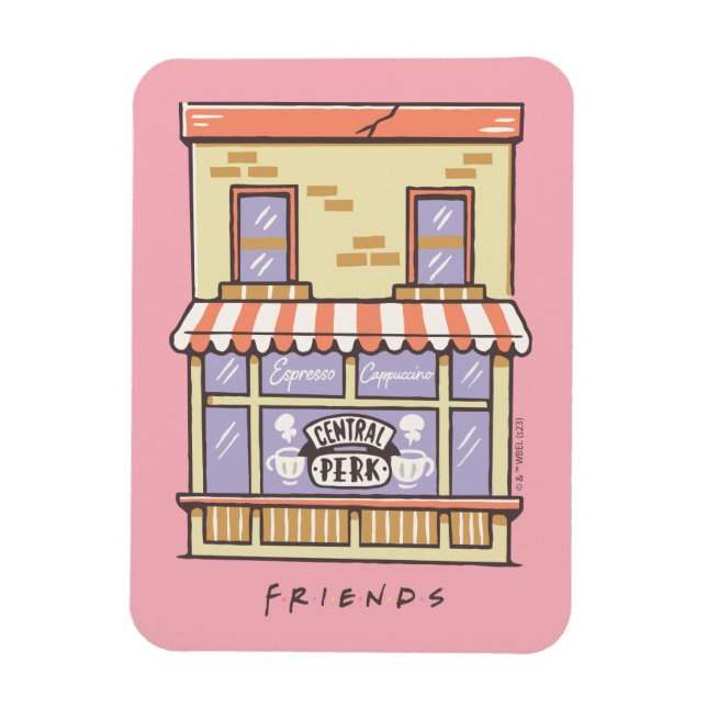 FRIENDS™ | Central Perk Cartoon Coffee Shop Magnet (Vertikal)