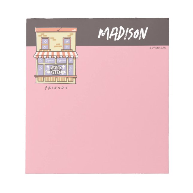 FRIENDS™ | Central Perk Cartoon Coffee Shop Notizblock (Vorderseite)