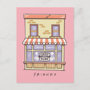 FRIENDS™   Central Perk Cartoon Coffee Shop Postkarte