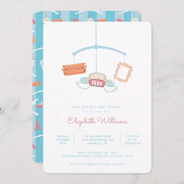 FRIENDS™ | Central Perk Mobile Baby Shooter Einladung