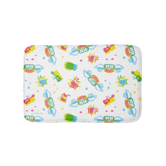 FRIENDS™ | Central Perk Neon Pattern Badematte (Vorderseite)