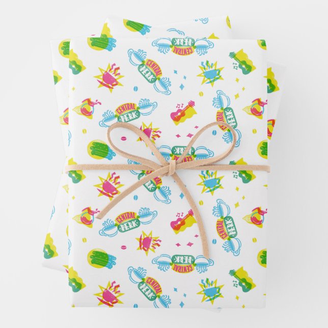 FRIENDS™ | Central Perk Neon Pattern Geschenkpapier Set (Beispiel)