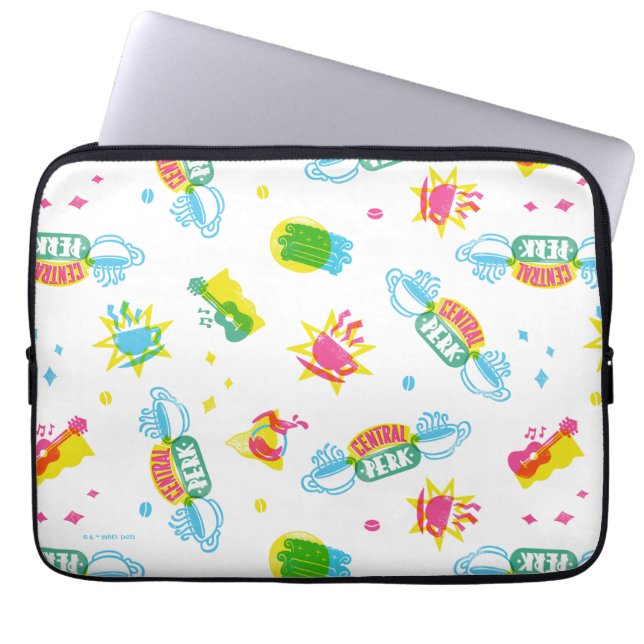FRIENDS™ | Central Perk Neon Pattern Laptopschutzhülle (Vorderseite)