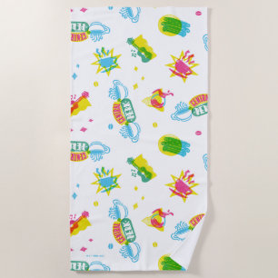 FRIENDS™ Central Perk Neon Pattern Strandtuch