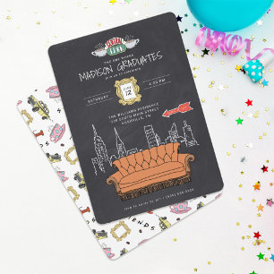 FRIENDS™ Central Perk Tafel Abschlussparty Einladung