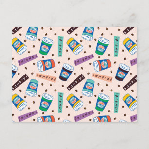 FRIENDS™   Central Perk Vibrank Coffee Pattern Postkarte