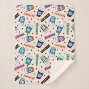 FRIENDS™   Central Perk Vibrank Coffee Pattern Sherpadecke
