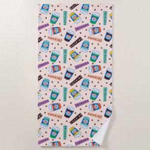 FRIENDS™   Central Perk Vibrank Coffee Pattern Strandtuch
