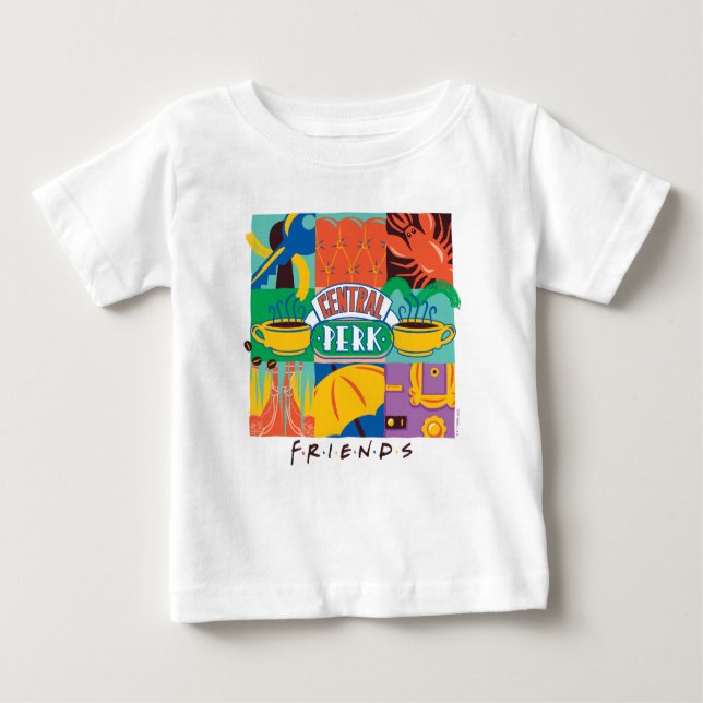 FRIENDS™ | Central Perk Vibrant Graphic Baby T-shirt (Vorderseite)