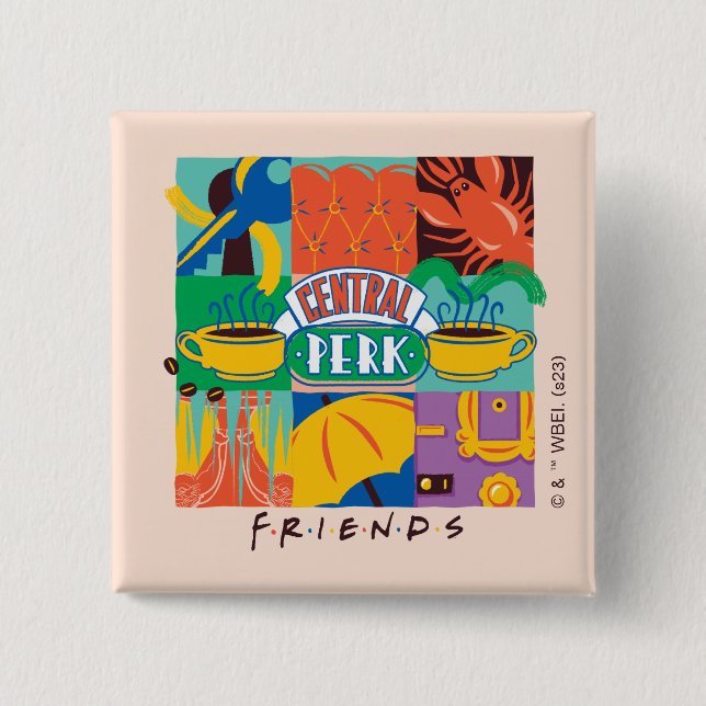 FRIENDS™ | Central Perk Vibrant Graphic Button (Vorderseite)