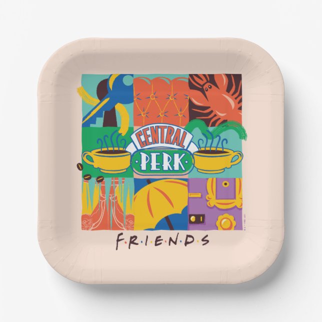FRIENDS™ | Central Perk Vibrant Graphic Pappteller (Vorderseite)
