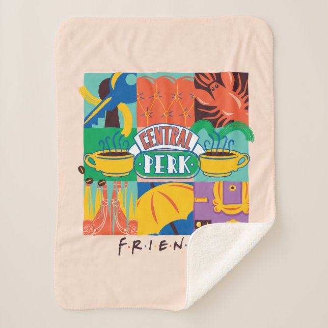 FRIENDS™ | Central Perk Vibrant Graphic Sherpadecke (Vorderseite)