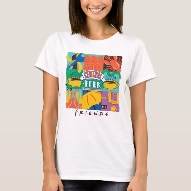FRIENDS™ | Central Perk Vibrant Graphic T-Shirt (Vorderseite)