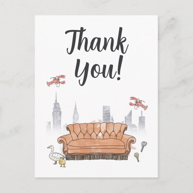 FRIENDS™ | Central Perk Vielen Dank Postkarte (Vorderseite)