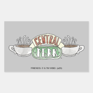 FRIENDS™   Central Perk Wasserfarben-Logo Rechteckiger Aufkleber