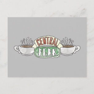 FRIENDS™   Central Perk Watercolor-Logo Einladungspostkarte
